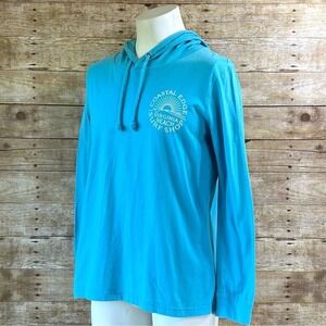 Ocean‎ Drive Mens Coastal Edge Virginia Beach Surf Shop Hoodie Tee Blue Large